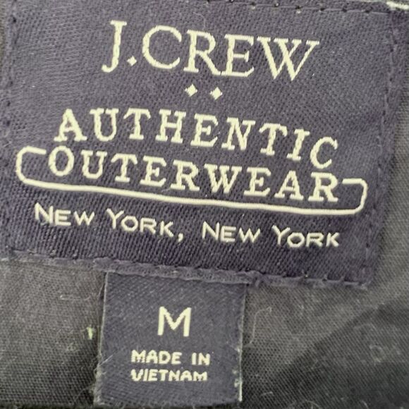 J Crew Trench Coat Men M Blue Authentic Outerwear Buttons Pockets Preppy Outdoor - Picture 7 of 11